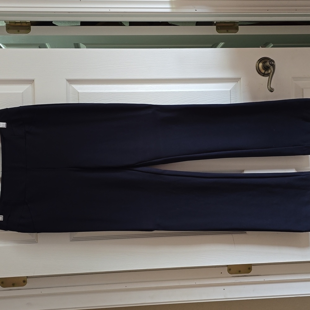 New York & Company Women's Medium Navy Yoga Style Straight Leg Pants
